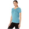 NIC+ZOE Button Up Tee Deep Turquoise