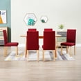 thumbnail image 4 of vidaXL Dining Chairs Side Chair with Solid Wood Legs for Home Kitchen Fabric, 4 of 153
