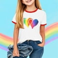 thumbnail image 2 of T-Shirt Graphique à Manches Courtes pour Enfants, Col Rond, Mélange Polyester-Spandex, Tissu Doux et Respirant, Tenue Décontractée pour la Saint-Patrick et les Fêtes d'Anniversaire, 3-14 Ans, 2 of 3