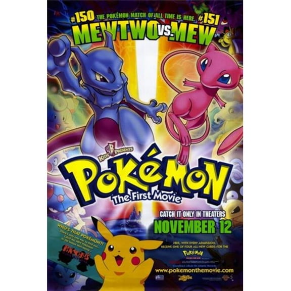Pop Culture Graphics MOVGE6327 Pokemon The First Movie Movie Poster, 11 x 17