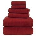 thumbnail image 2 of Somerset Home 6-Piece 100% Cotton Machine Washable Bath Towels, Burgundy, 2 of 4