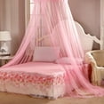thumbnail image 3 of HeYii Elegent Lace House Bedding Decor Sweet Round Bed Canopy Dome Mosquito Net Blue, 3 of 7