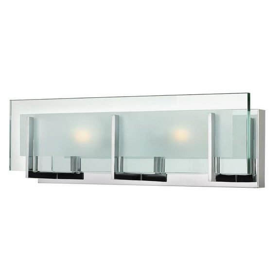 2 Light Bathroom Light Fixture in Transitional-Modern Style 18 inches Wide By 5.75 inches High-Chrome Finish Bailey Street Home 81-Bel-1251585