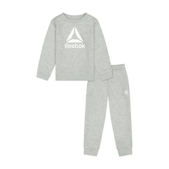 Reebok Toddler Fleece Crew and Jogger Set, 2-Piece, Sizes 12M-5T