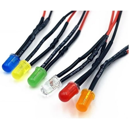 

ZX 20PCS 3V 6V 12V 24V 110V 220V F5 Signal Indicator Light 5mm Lamp Bead LED Light-Emitting Diode Wire Length 20CM (Color : 12V15V18V Size : Pink)-0810