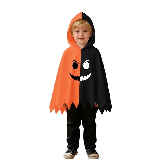 Zylarhe Girls Halloween Two Piece Set Fall Long Sleeve Hooded Sweatshirt Pants Comfy Casual Toddler Multicolor 6-9 Months