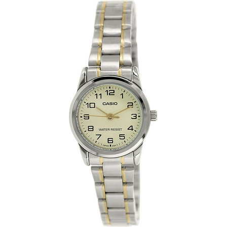 Casio Women's LTPV001SG-9B Two Tone Silver Gold Stainless-Steel Plated Japanese Quartz Fashion Analog Watch