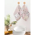 thumbnail image 2 of Boho Spring Floral Kitchen Dish Towels for Drying Dishes Set of 3, Vintage Flowers Patchwork Plaid Pink Waffle Weave Microfiber Hand Tea Bathroom Towels Quick Dry & Absorbent Towel 12x12, 2 of 7