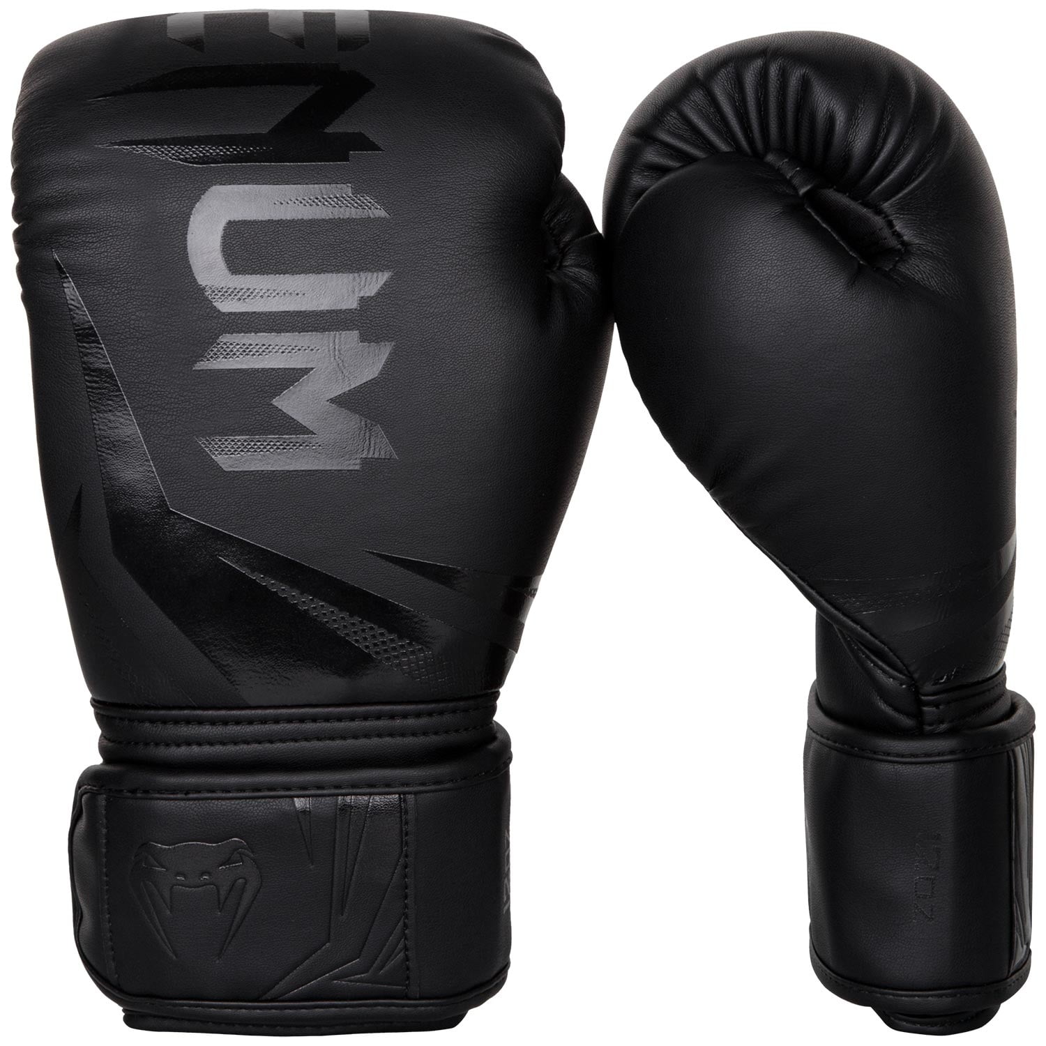 Black/Black Venum Contender 2.0 Hook and Loop Training Boxing Gloves 