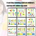 thumbnail image 2 of Creative Modeling Clay Mold Tool Set for Kids Craft Activity NonToxic Various Stamps Pattern for Children Travel, 2 of 8