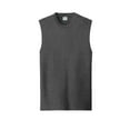 thumbnail image 4 of Port & Company Men's Sleeveless Core Cotton Athletic T-Shirt Dark Heather Grey Medium, 4 of 5