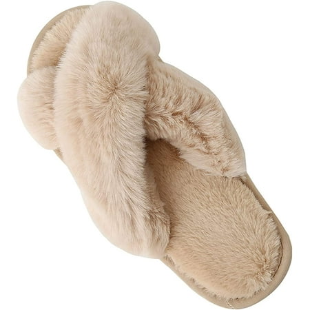 

CoCopeaunt Fluffy House Slippers for Women Fuzzy Slippers Upgraded 4 Layered TPR Sole Cute Slippers for Women Indoor and Outdoor