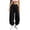 Black, variant on Women's Solid Color High Waist Baggy Jogger Sweatpants, Adjustable Drawstring Loose Cinch Bottom Pants, Soft Casual Workout Track Pants for Daily Gym Streetwear Black L