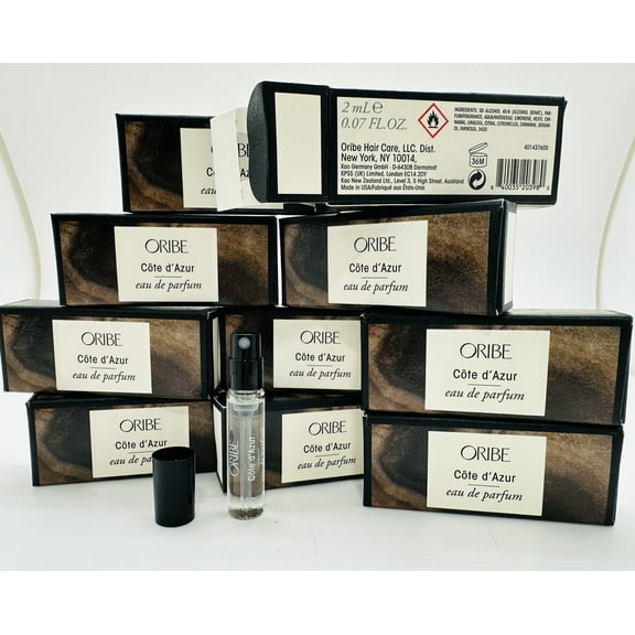 Oribe Cote D'Azur Perfume Mini Deluxe SET 2 ml Pack of 10, Travel