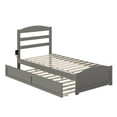 thumbnail image 2 of AFI Warren Twin Wood Platform Bed with Headboard Footboard & Twin Trundle, Grey, 2 of 15
