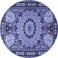 thumbnail image 1 of Ahgly Company Indoor Round Persian Blue Traditional Area Rugs, 4' Round, 1 of 4