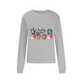 thumbnail image 5 of Womens Cactus Graphic Sweatshirts Valentines Cute Crewneck Tops Long Sleeve Pullover Casual Shirts, 5 of 8