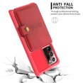 thumbnail image 3 of Mantto Back Folio Cover for Samsung Galaxy Note 20 Wallet Case, PU Leather Kickstand Credit Card Holder Slots Case, Magnetic Absorption Durable Shockproof Cover, Red, 3 of 7