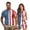 American Flags, variant on UK Flag Couples' Outfits His and Hers Clothing Men Zipper Shirt Size L Quick Dry Short Sleeve Shirts for Work Athletic and Womens Golf Clothes Build in Shorts with Pockets