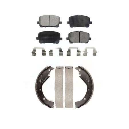 Transit Auto - Front Rear Semi-Metallic Brake Pads And Drum Shoes Kit ...