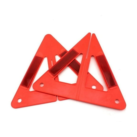 2-Pack Red Emergency Warning Signs - Reflective Collapsible Cones for Vehicle Breakdowns, Roadside Accidents, Dark & Foggy Conditions