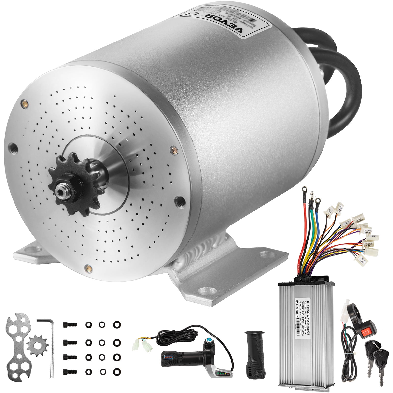 48V 1800W Brushless Motor Kit W/ Controller Chain Sprocket for Electric Scooter 