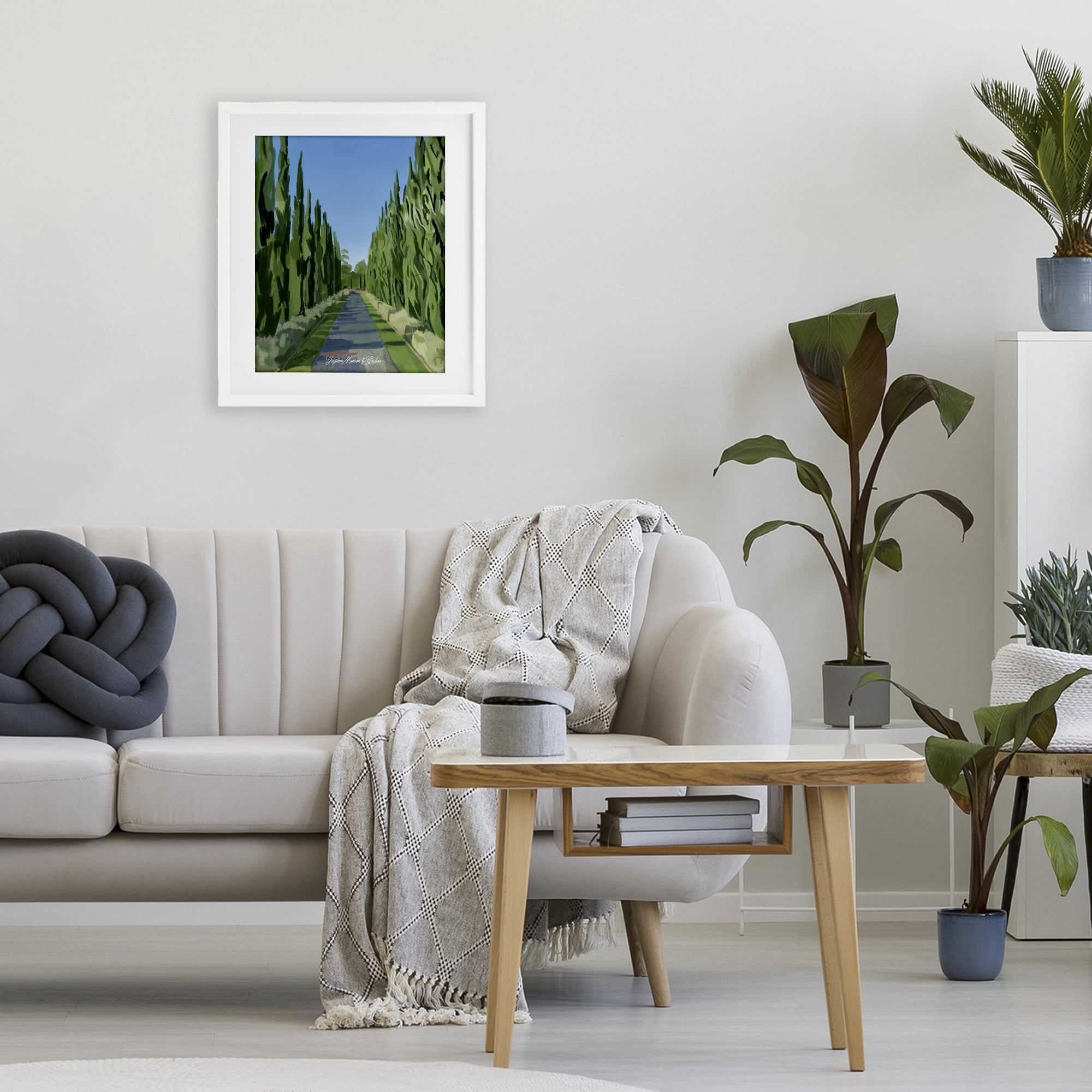 Stupell Industries Greystone Gardens Path White Framed Print Under Glass, design by Amelia Noyes