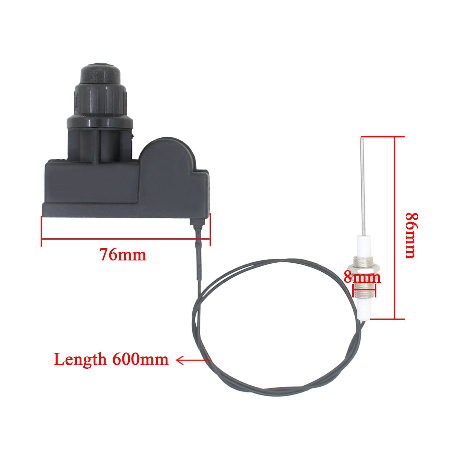 Gas bbq grill / fire pit pulse ignition one plug whole set ignition kit outlet igniter with electrode spark