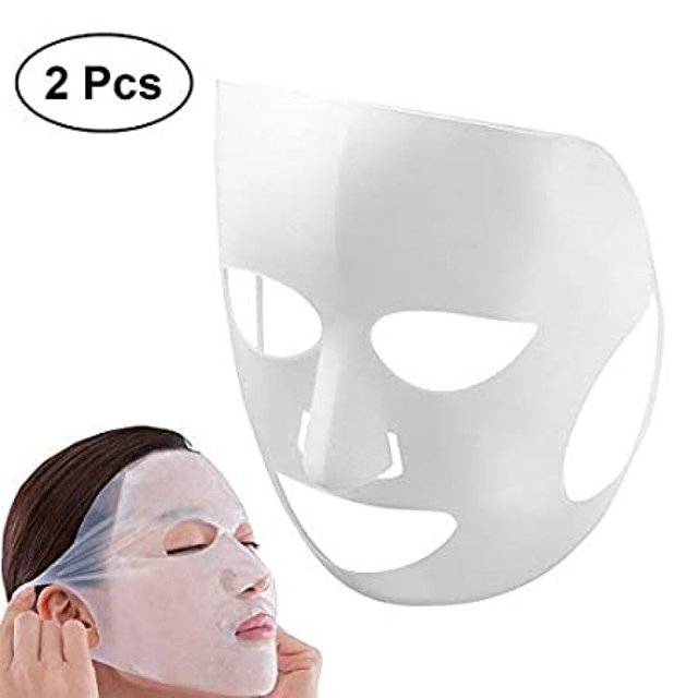 Cubierta de máscara facial, cubierta de máscara de silicona reutilizable Máscara de belleza hidratante facial impermeable a vapor facial Adepaton LN-1637