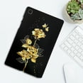 thumbnail image 2 of for Galaxy Tab A7 10.4" 2020 SM-T500 / SM-T505 Floral Pattern Case, Luxury Ultra Slim Flexible Lightweight Anti-Fingerprint Drop Protective Heat Dissipation with Soft TPU Cover, Gold Butterfly Rose, 2 of 8