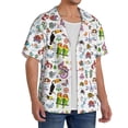 thumbnail image 2 of Sikiie Cartoon Wild Animals Men's Cuban Shirt, Hawaiian Shirts, Business Casual Button Down Shirts, Short Sleeve Shirt-XX-Large, 2 of 5