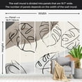 thumbnail image 3 of Botanical Wallpaper Wall Mural - Minimalistic Monstera Leaves, 3 of 5