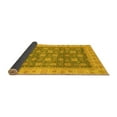 thumbnail image 2 of Ahgly Company Indoor Round Oriental Yellow Traditional Area Rugs, 8' Round, 2 of 4