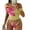 Yellow, variant on Levmjia Women's Bikini Set Floral Print Short Sleeved Outerwear Cover Up High Waisted Swimwear Tummy Control Quick Dry Beach Vacation Party Swimsuit