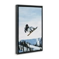 thumbnail image 4 of Stupell Industries Snowboarder Air Tricks Sports Photography Black Floater Framed Canvas Art Print Wall Art, 21 x 31, 4 of 10