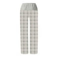 thumbnail image 4 of Jalioing Womens Pajama Pants Plaid Printed Stretch Comfy Lounge Pants Drawstring Sleep Bottoms Straight Pants, 4 of 4