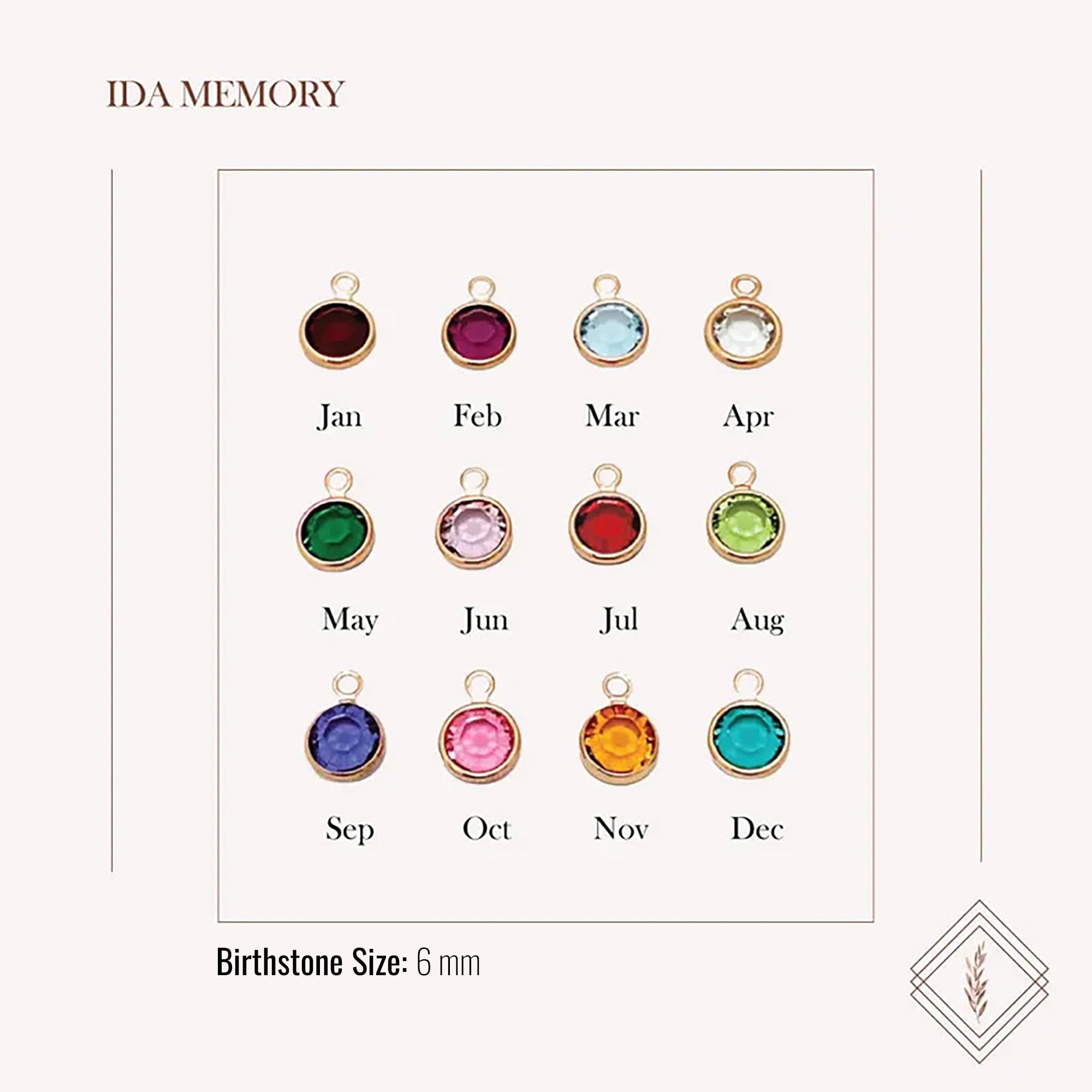 Mama Family Necklace Personalized With Kids Birth Month Birthstones - Mom Necklace Mother Child Gemstones - Mommy Gifts from Kids - Custom Mama Jewelry with Birth Stone Charms - Mother's Day Gifts