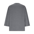 thumbnail image 6 of Jsaierl Tops for Women 3/4 Sleeve Summer V Neck Lace Shirts Fashion Solid Petite Blouses Classic Cotton T-shirts Top S-2XL, 6 of 10