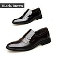 thumbnail image 3 of Men's Pointed-Toe Tuxedo Dress Shoes Casual Slip-on Loafer, 3 of 9