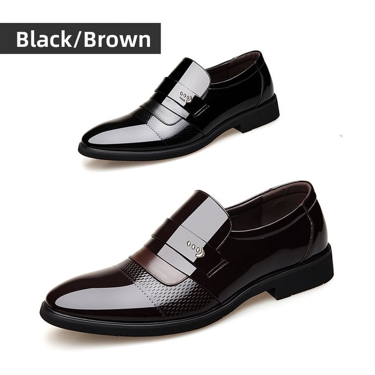 Mens Black Slip On Formal Dress Shoes Pointed Toe Loafers Buckle Strap Sz 11.5 Amazon.com | Men main image 2