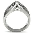 thumbnail image 3 of Luxe Jewelry Designs Women's High Polished Oval Striped Stainless Steel Ring - Size 5 (Pack of 3), 3 of 4