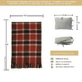 thumbnail image 2 of Lightweight Wool Plaid Blanket – 55" x 83" Ultra-Soft & Warm Alpaca-Style Throw  Blanket– Includes Travel Storage Bag – Perfect for Camping, Home, Office (Checkered Pattern), 2 of 5