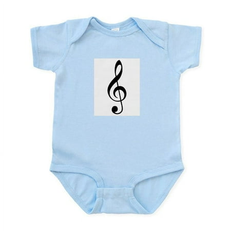 

CafePress - Trad Basic Black Treble Clef Infant Bodysuit - Baby Light Bodysuit Size Newborn - 24 Months