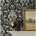 thumbnail image 3 of Nextwall Ebony & Cliffside Acanthus Ogee Peel And Stick Wallpaper - 20.9 in. W x 18 ft. L Roll, 3 of 7