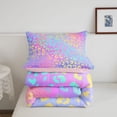 thumbnail image 5 of meiyoeat Pastel Rainbow Leopard Print King Size Comforter Sets,Colorful Animal Pattern Comforters King Size For Girl,Reversible,3Pcs,1 Comforter And 2 Pillowcases, 5 of 7