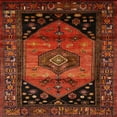 thumbnail image 1 of Ahgly Tapis d'Intérieur Carré Traditionnel Acajou Brun Persan, 8 Pieds Carré, 1 of 6
