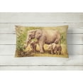 thumbnail image 2 of Carolines Treasures BDBA0112PW1216 Elephants by Daphne Baxter Fabric Decorative Pillow 12H x16W multicolor, 2 of 3