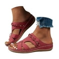 thumbnail image 3 of DAFEI Sandales pour Femmes Sandales de Plage Sandales de Plage pour Dames Chaussures Compensées d'Été Pantoufles pour Femmes Sandales Bohèmes Chaussures Mode, 3 of 5