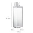 thumbnail image 2 of Lefu 1900ml Plastic Laundry Washing Up Powder Container, Laundry Detergent Dispenser Soap Detergents Storage Box Lid, 2 of 2
