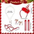 thumbnail image 7 of VETPW Christmas Candy Cane Costume, Candy Cane Headband Christmas Headbands Xmas Headbands, Candy Cane Stockings Christmas Glasses, Candy Cane Earrings Necklace for Christmas Costume Women, 7 of 7